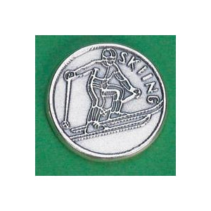 25-Pack - Sports Token with Skiing- Never Give Up, Champions Never Quit