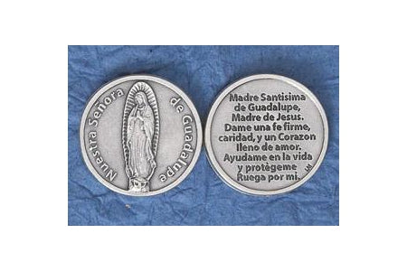 25-Pack - Silver Plated Token - Spanish Senora de Guadalupe