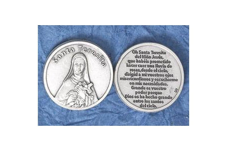 25-Pack - Silver Plated Token - Spanish Santa Teresita