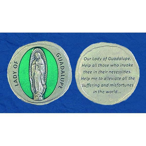Forged in Stone Enamel Token with Lady of Guadalupe