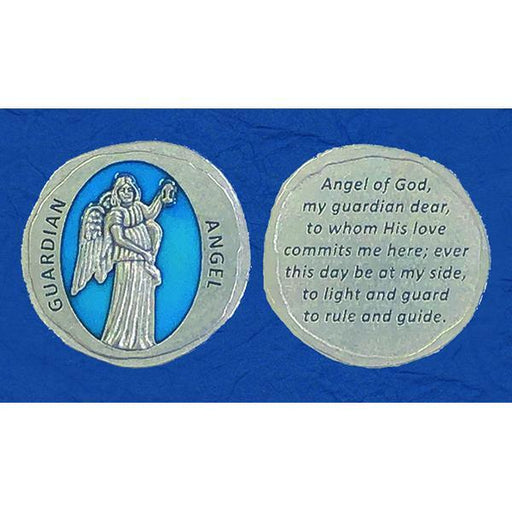 Forged in Stone Enamel Token with Guardian Angel