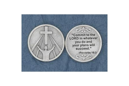 25-Pack - Commit to the Lord' (Proverbs 16: 3) - Silver Plated