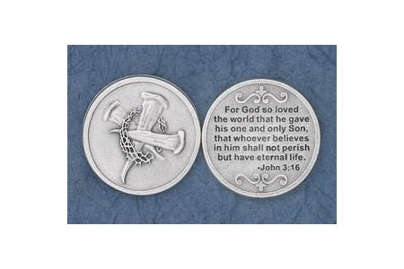 25-Pack - For God so loved the world (John 3: 16) - Silver Plated