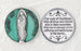 12-Pack - Green Enameled Lady of Guadalupe Token with Prayer Silver Plated