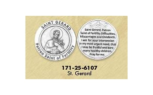 25-Pack - Healing Saint s Tokens - Saint Gemma Galgani- patron Saint of Back Pain - Silver Plated