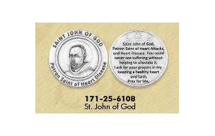 25-Pack - Healing Saint s Tokens - Saint Gerard- patron Saint of Fertility Issues - Silver Plated