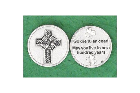 25-Pack - Irish Coin - Celtic Cross- May you live to be a hundred years