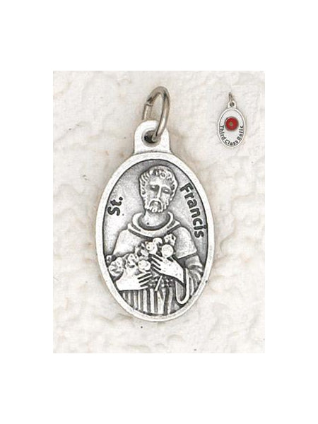 25-Pack - Saint Francis Pendant with Third Class Relic on back