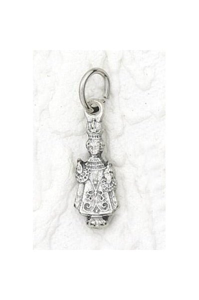 25-Pack - Infant of Prague Charm- Silver Plated