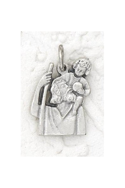 25-Pack - Saint Christopher Charm- Silver Plated