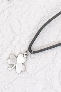 12-Pack - Shamrock Pendant on Black Cord