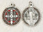 6-Pack - 1-1/4 Inch Brown Enameled Saint Benedict Pendant