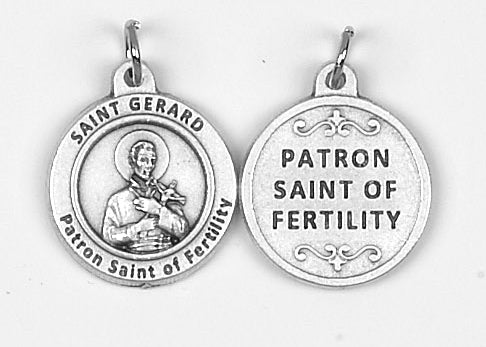 25-Pack - Healing Saint s 3/4 inch Pendant with Saint Gerard - Patron Saint of Fertility