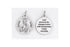 25-Pack - 3/4 inch Silver Plated Saint Jude Pendant with Prayer on back