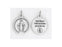 25-Pack - 3/4 inch Silver Plated Miraculous Medal with Prayer on back