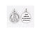 25-Pack - 3/4 inch Silver Plated Saint Francis Pendant with Prayer on back