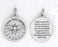 3/4 inch Silver Plated Come Holy Spirit Pendant with Prayer on back