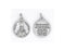 25-Pack - 3/4 inch Silver Plated Saint Patrick Pendant with Prayer on back