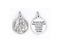 25-Pack - 3/4 inch Silver Plated Saint Joseph Pendant with Prayer on back