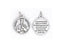 25-Pack - 3/4 inch Silver Plated Saint Gerard Pendant with Prayer on back