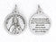 3/4 inch Silver Plated St Therese of Lisieux Pendant with Prayer on back