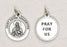25-Pack - 3/4 inch Silver Plated Saint Kateri Pendant with Prayer on back