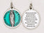 12-Pack - Our Lady of Guadalupe (Spanish) Green Enameled 3/4 inch Pendant with prayer on back