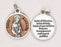 12-Pack - StAnthony Brown Enameled 3/4 inch Pendant with prayer on back