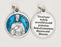 12-Pack - Saint Peregrine Blue Enameled 3/4 inch Pendant with prayer on back