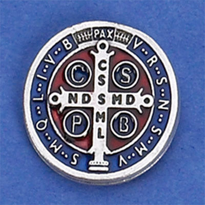 6-Pack - Saint Benedict Enamel Pendant (Blue) lapel Pin