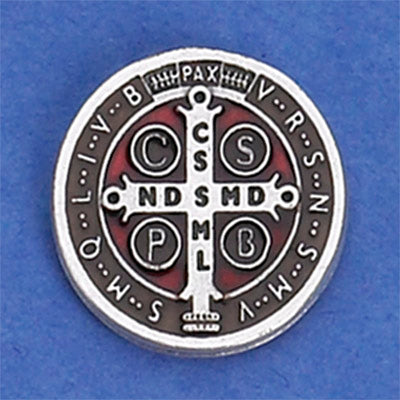 6-Pack - Saint Benedict Pendant (Light Blue) lapel Pin
