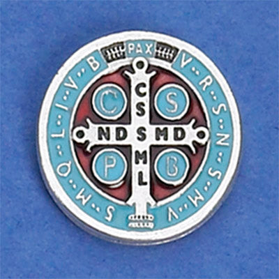 6-Pack - Saint Benedict Pendant (Brown) lapel Pin