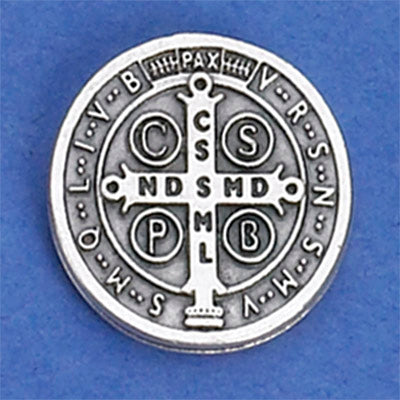 12-Pack - Saint Benedict Pendant (Silver) lapel