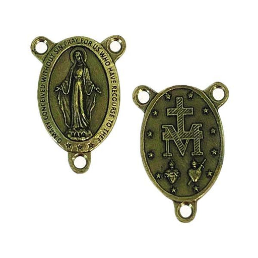 Brass Rosary Center  - Miraculous Medal