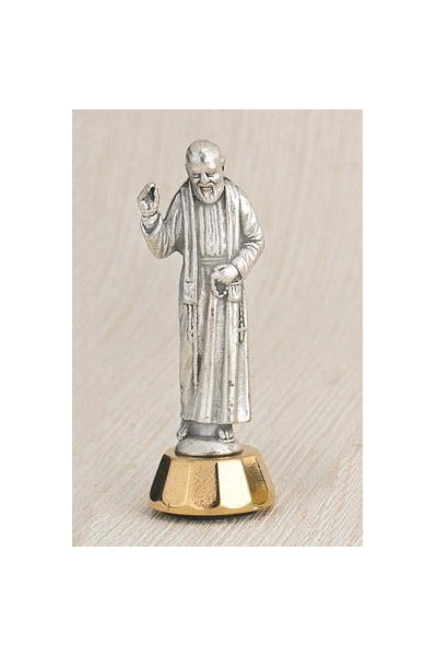 6-Pack - 3-inch Padre Pio Adhesive Car Statuette