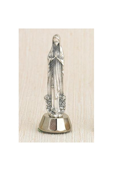 6-Pack - Lady of Lourdes Adhesive Car Statuette