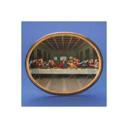 Oval Wooden Last Supper Wall Plaque- 12-inch Boxed