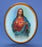Large Oval Wooden Sacred Heart Plaque- 17-inch Boxed