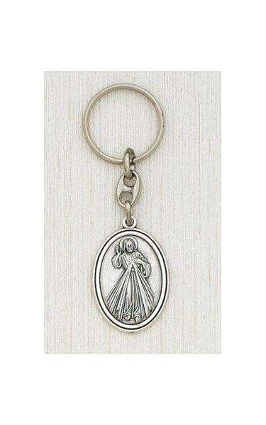 Silver Keyring- Divine Mercy Boxed