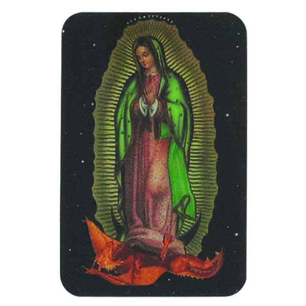 Holographic 3D Prayer Card - Lady of Guadalupe