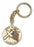 Antique Gold God Bless America Keychain
