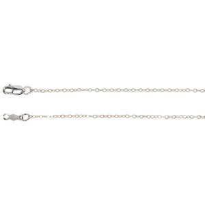 18-inch Cable Chain with Lobster Clasp - 14K White Gold