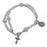 Lavender Double Strand Bracelet with Lobster Claw Clasp