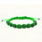 Green Guadalupe Slip knot bracelet with Black Beads
