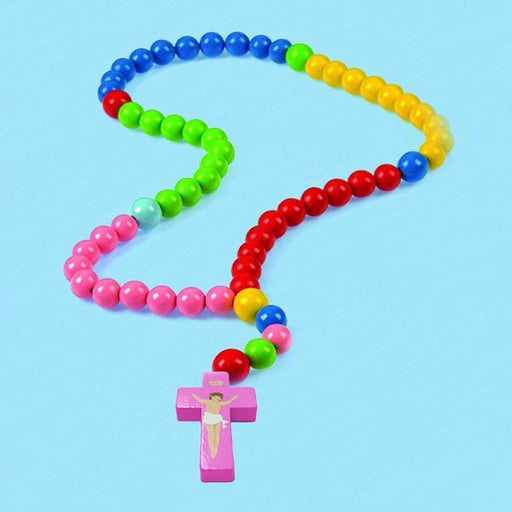 Large Baby Rosaries with Pink Cross