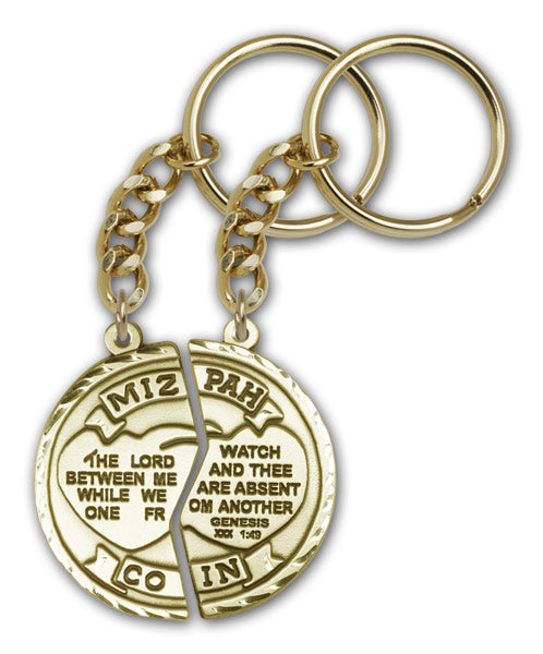 Antique Gold Miz Pah Keychain