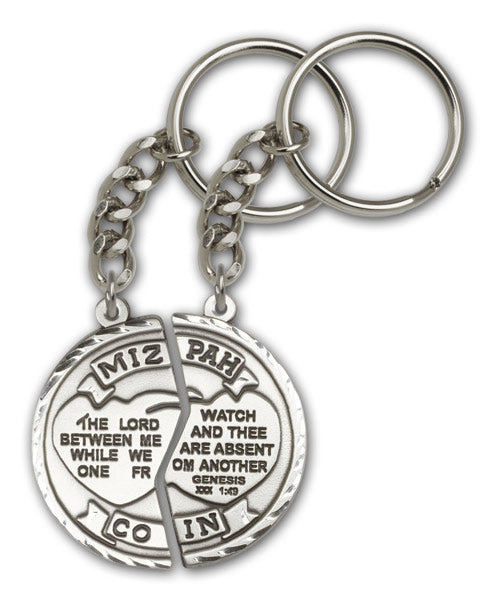Antique Silver Miz Pah Keychain