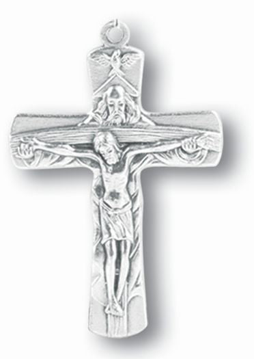 Trinity Crucifix Oxidized 2"