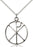 Sterling Silver Chi Rho Necklace Set