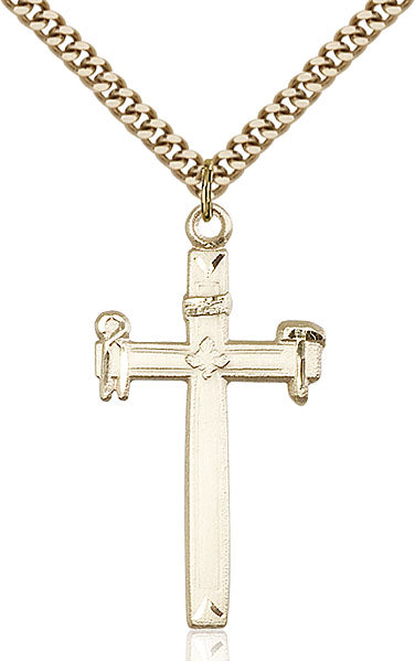 Gold-Filled Carpenter Cross Necklace Set